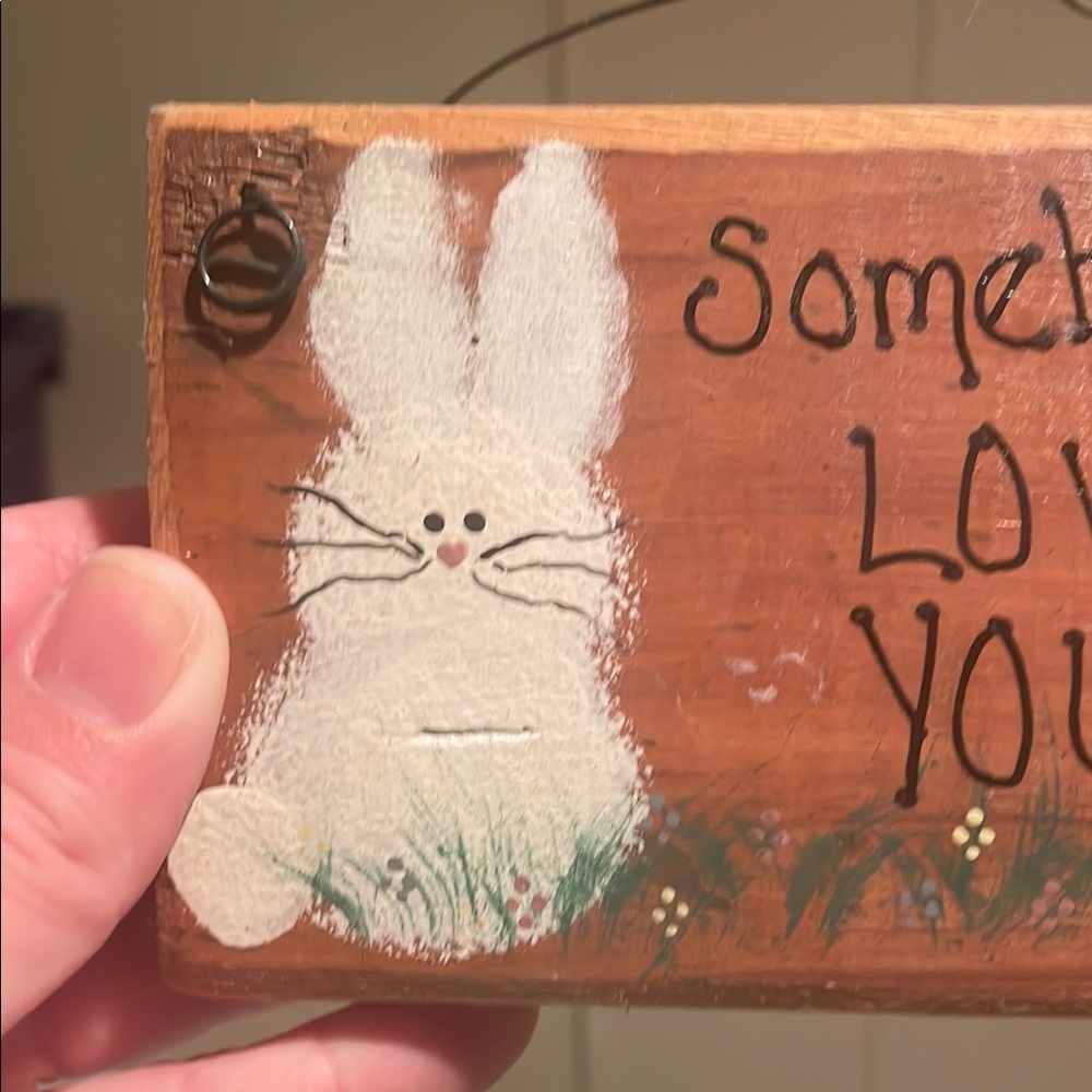 Rustic Brown Bunny Wall Sign - Picture 2 of 10